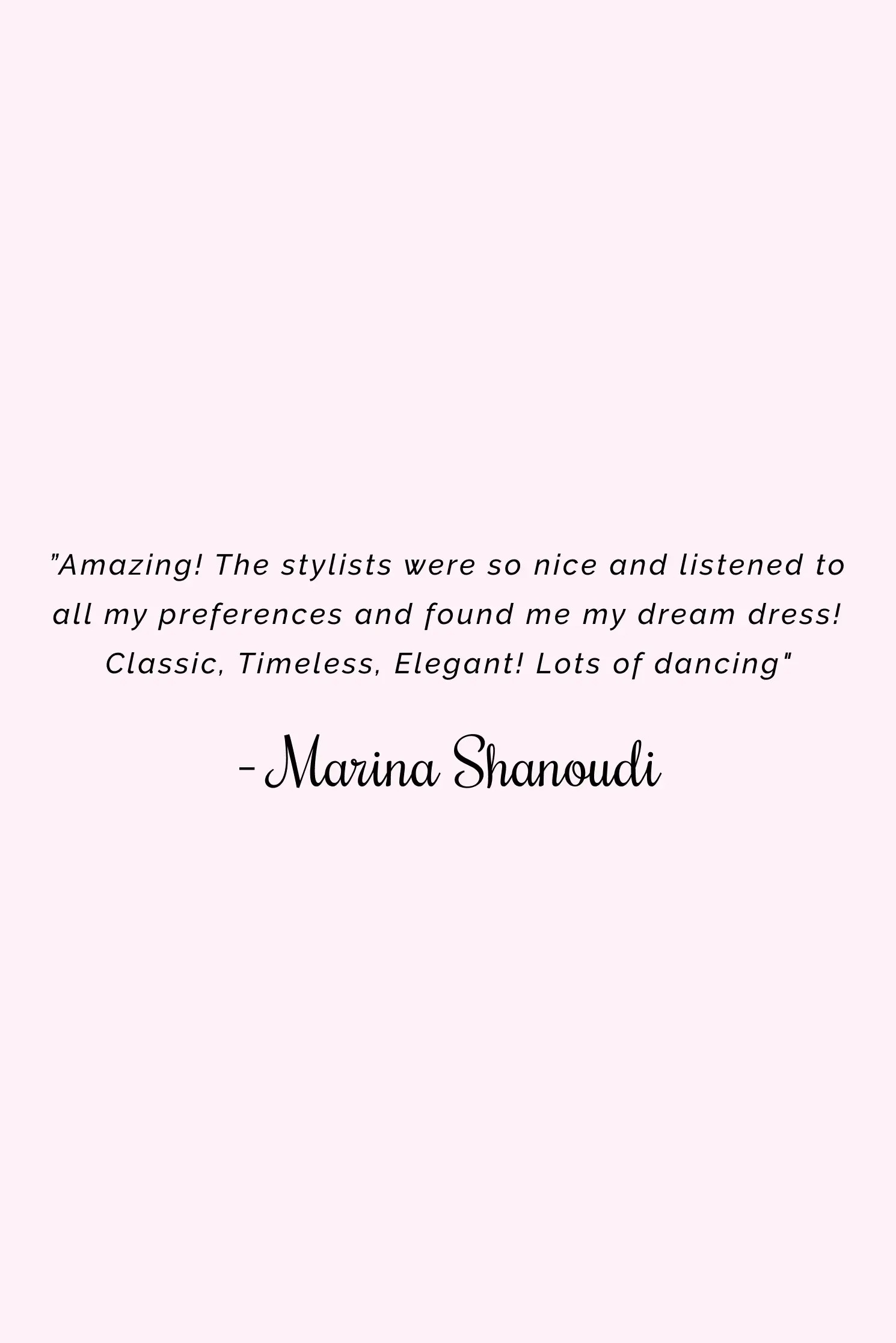 Marina Shanoudi testimonial