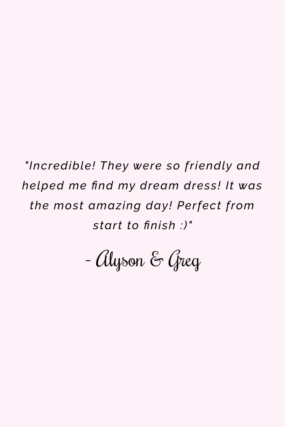 Alyson & Greg review